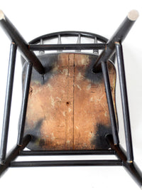 vintage black painted Windsor spindle back chair