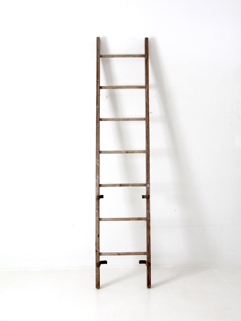 antique wood picking ladder
