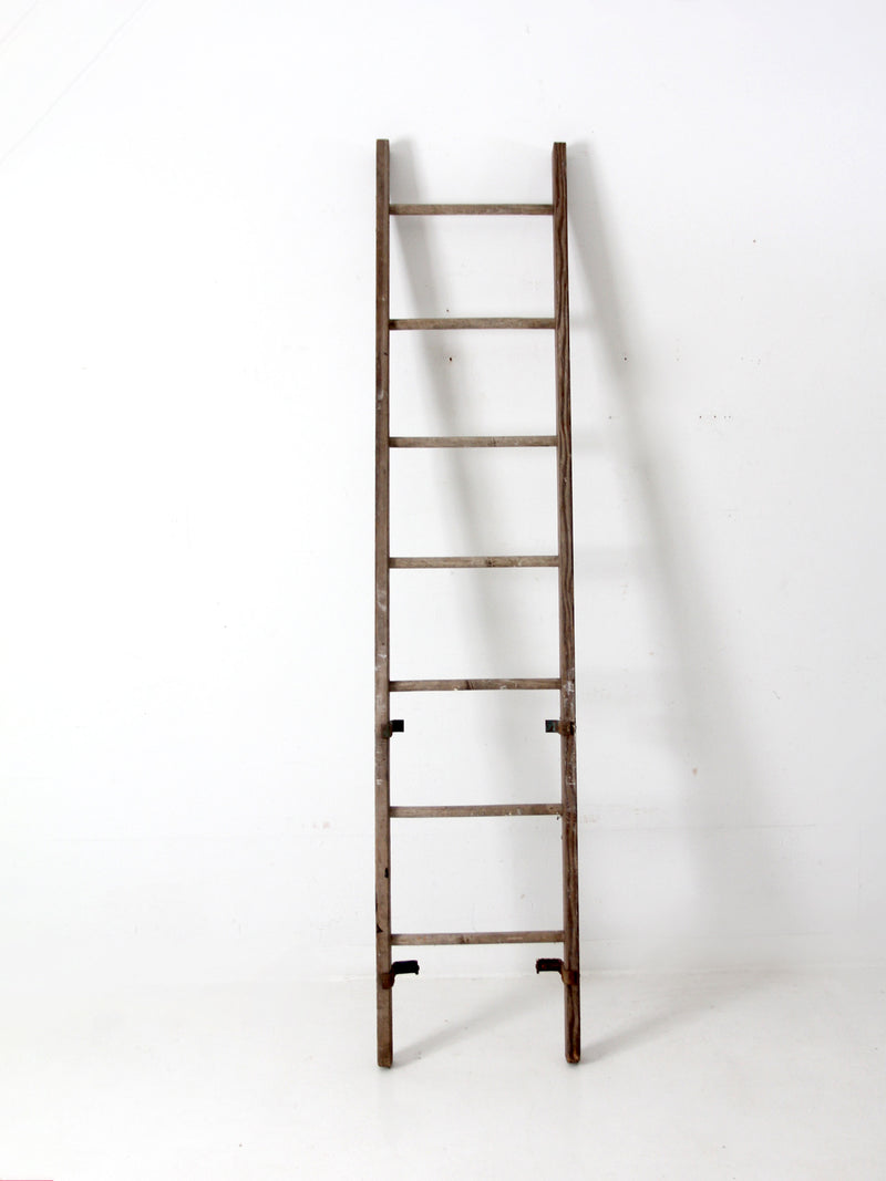antique wood picking ladder