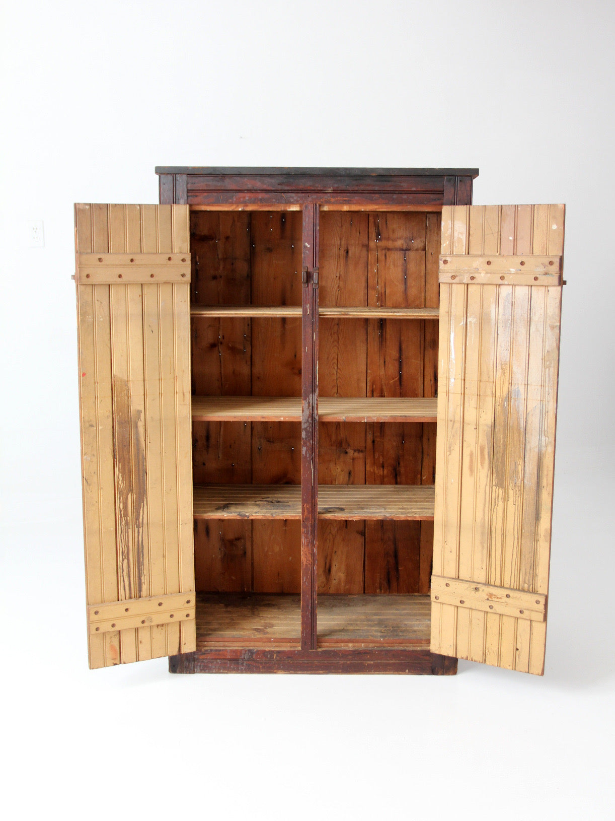 antique primitive cupboard cabinet