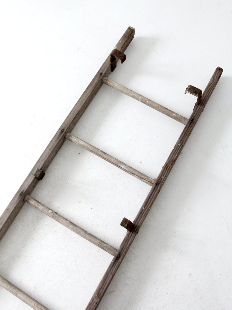 antique wood picking ladder