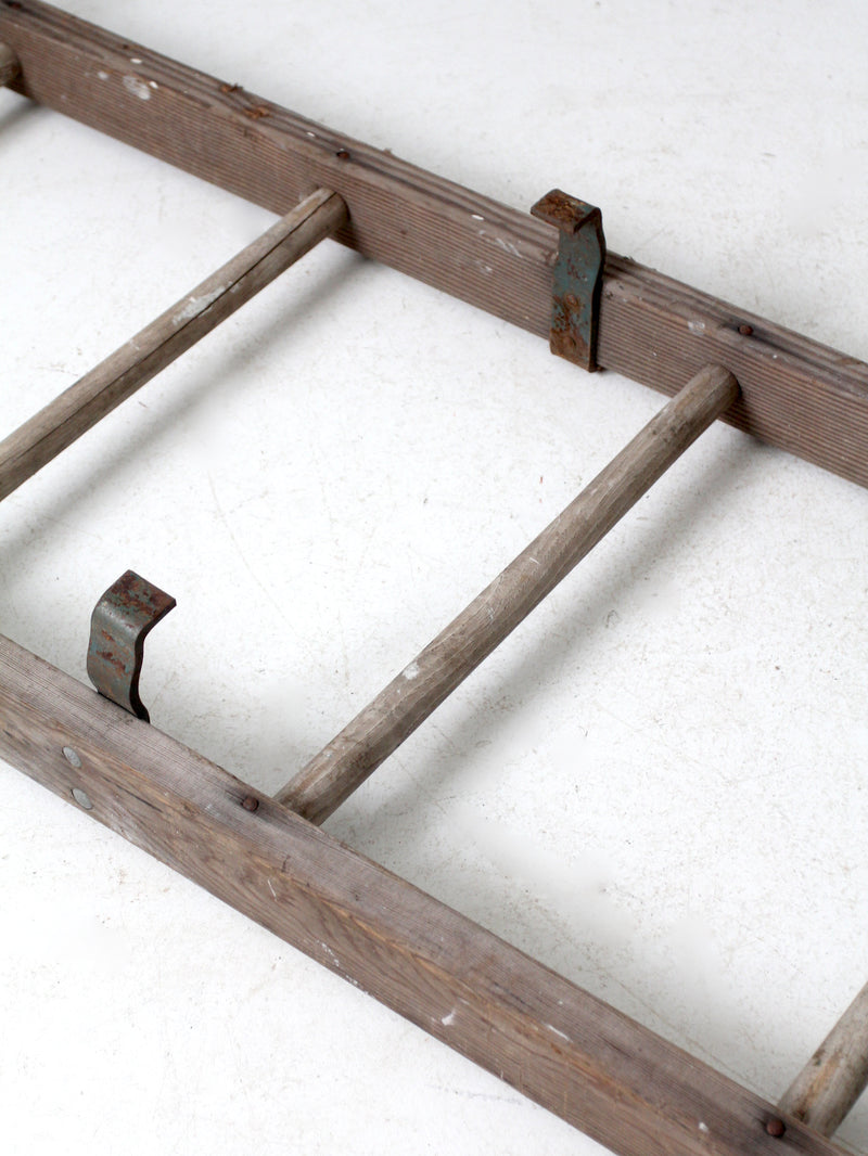 antique wood picking ladder
