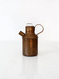 antique copper creamer with lid