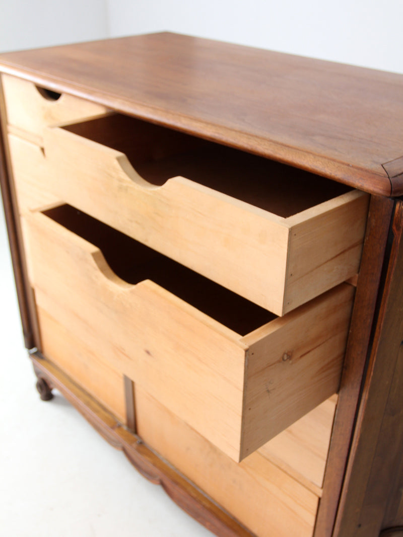 vintage French Louis XV Style cabinet with drawer interior