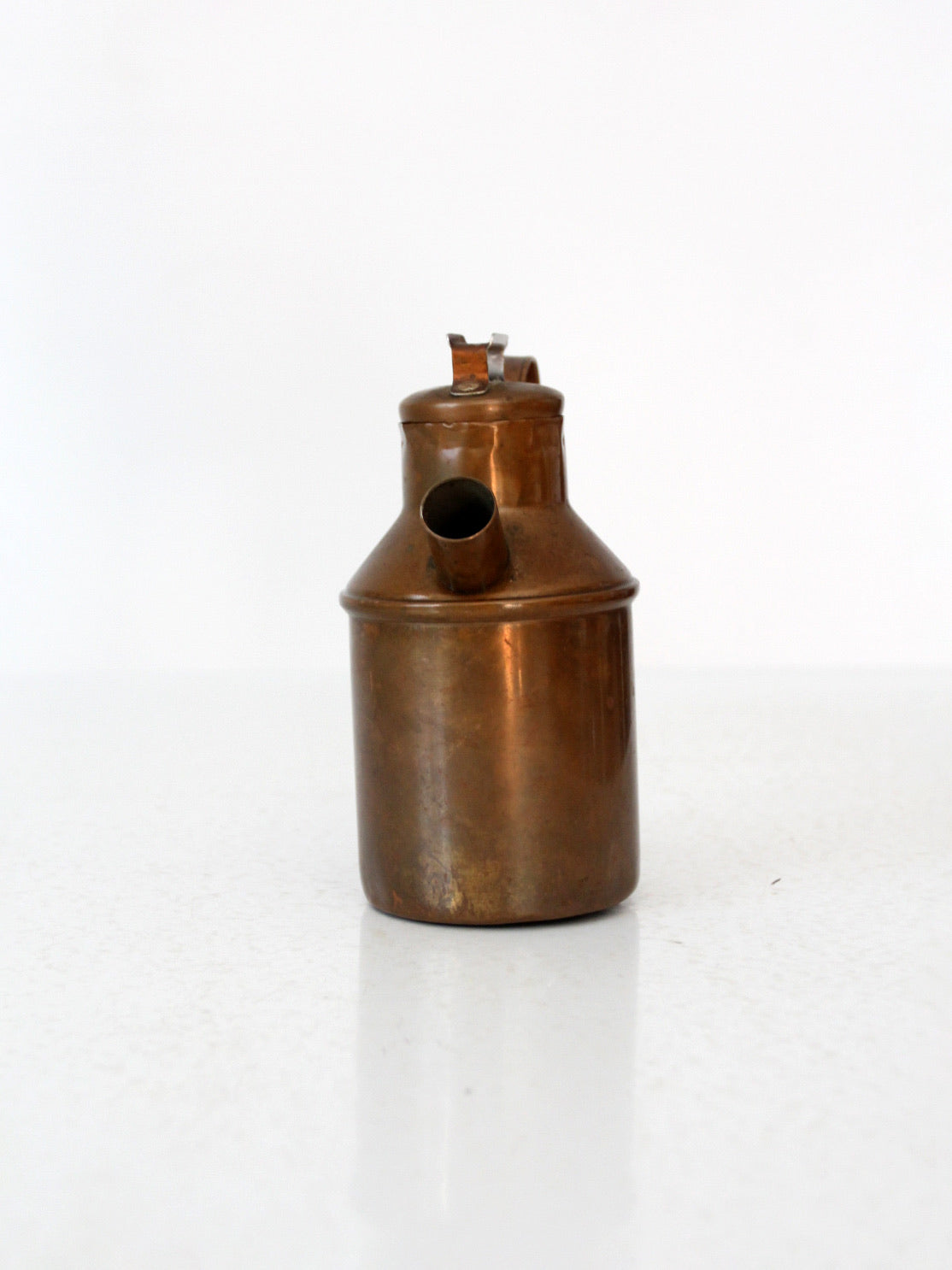 antique copper creamer with lid