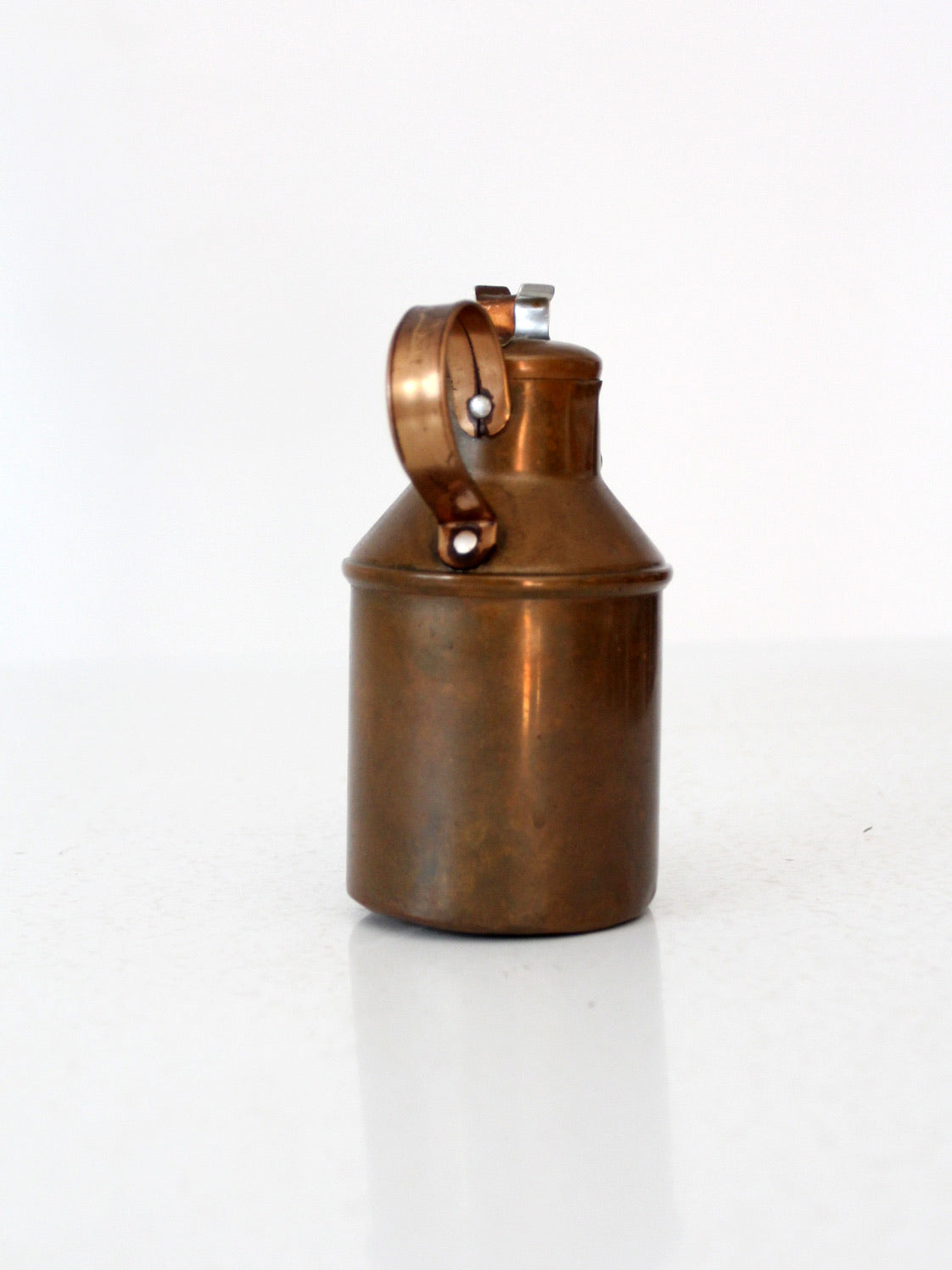 antique copper creamer with lid
