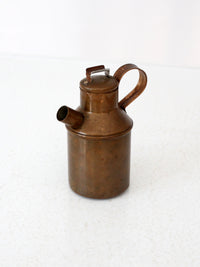 antique copper creamer with lid