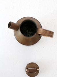 antique copper creamer with lid