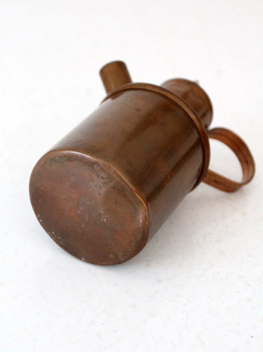 antique copper creamer with lid
