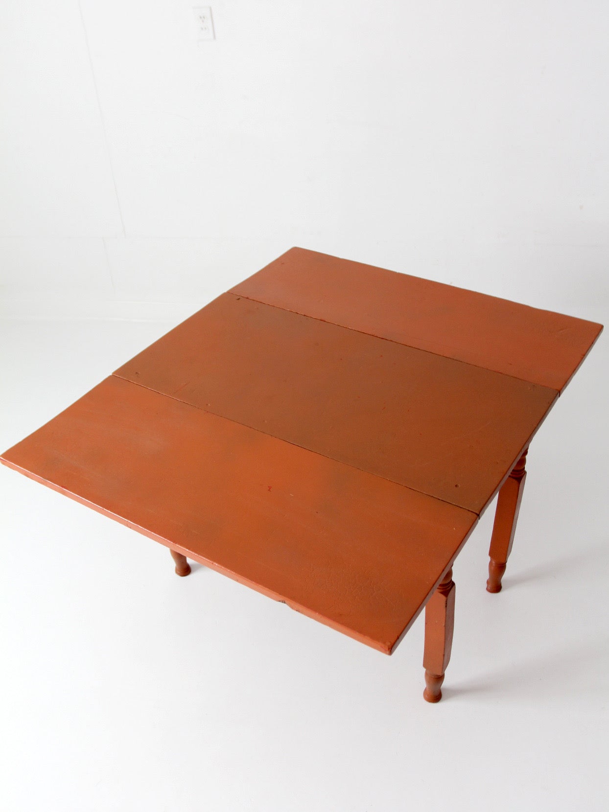 antique painted drop leaf table
