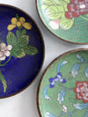 antique Chinese cloisonne plates set of 3