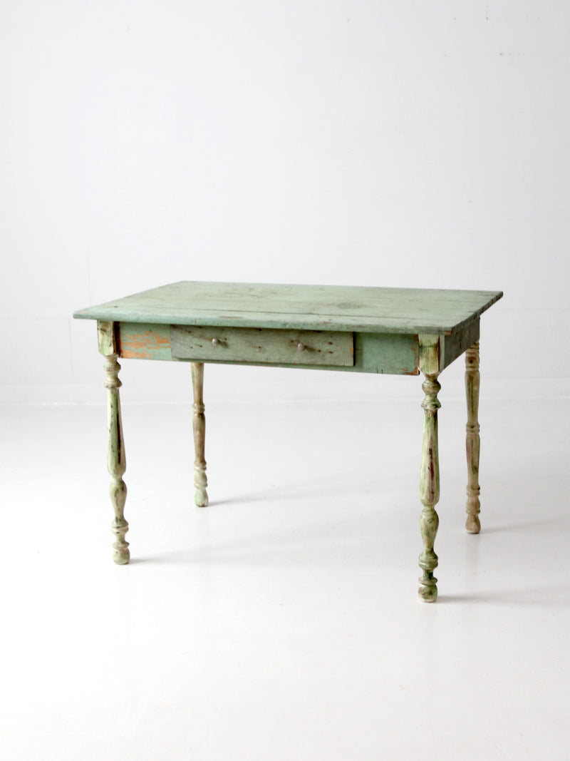 antique painted wood farmhouse table