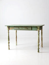antique painted wood farmhouse table