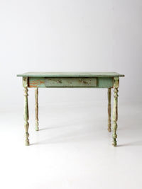 antique painted wood farmhouse table