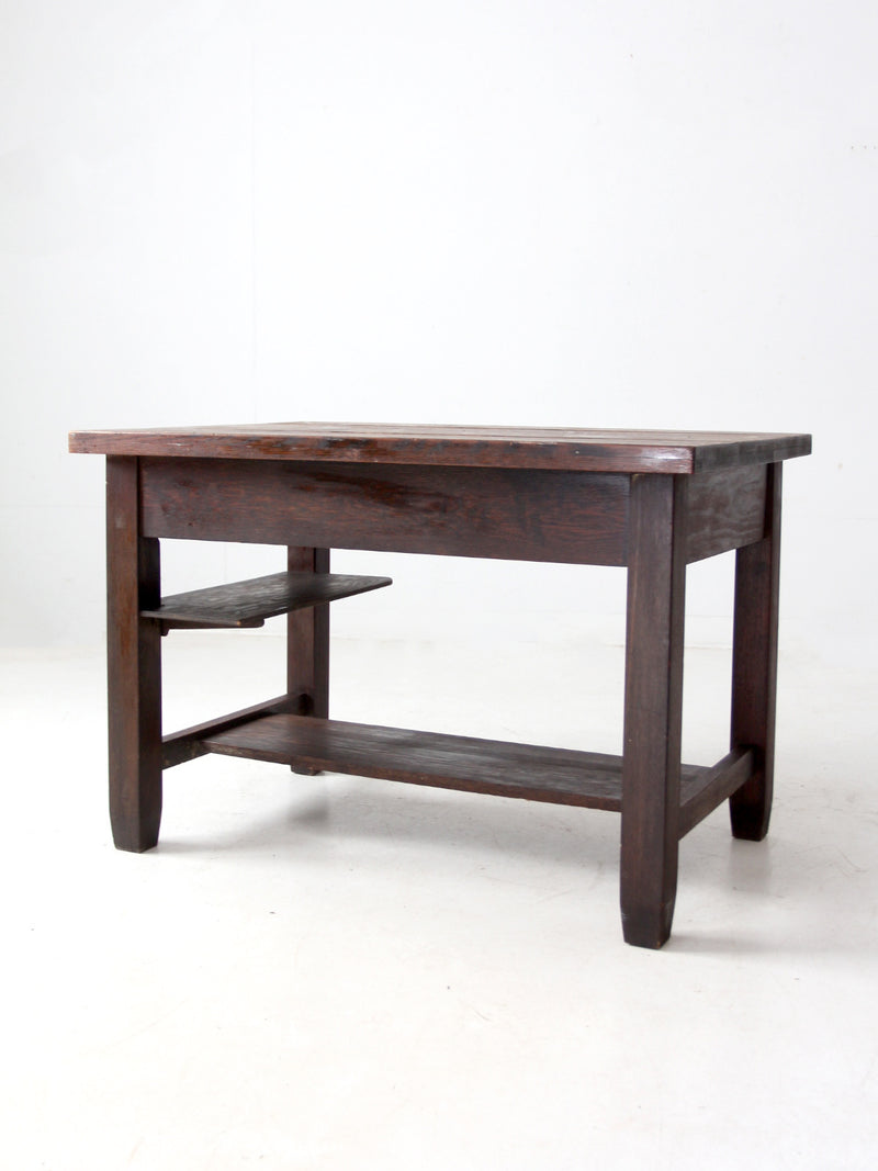 antique Mission oak desk