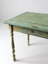 antique painted wood farmhouse table