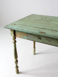 antique painted wood farmhouse table