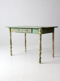 antique painted wood farmhouse table