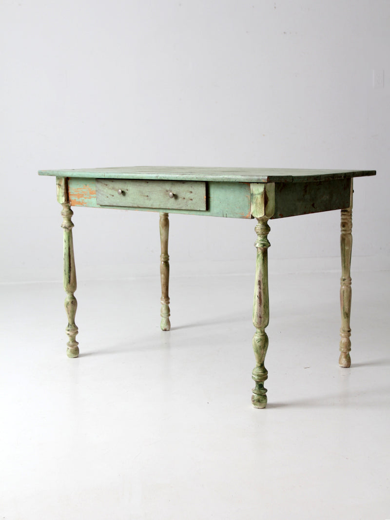 antique painted wood farmhouse table