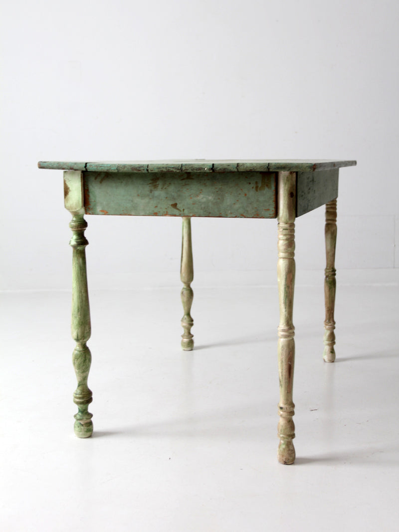 antique painted wood farmhouse table