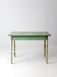 antique painted wood farmhouse table