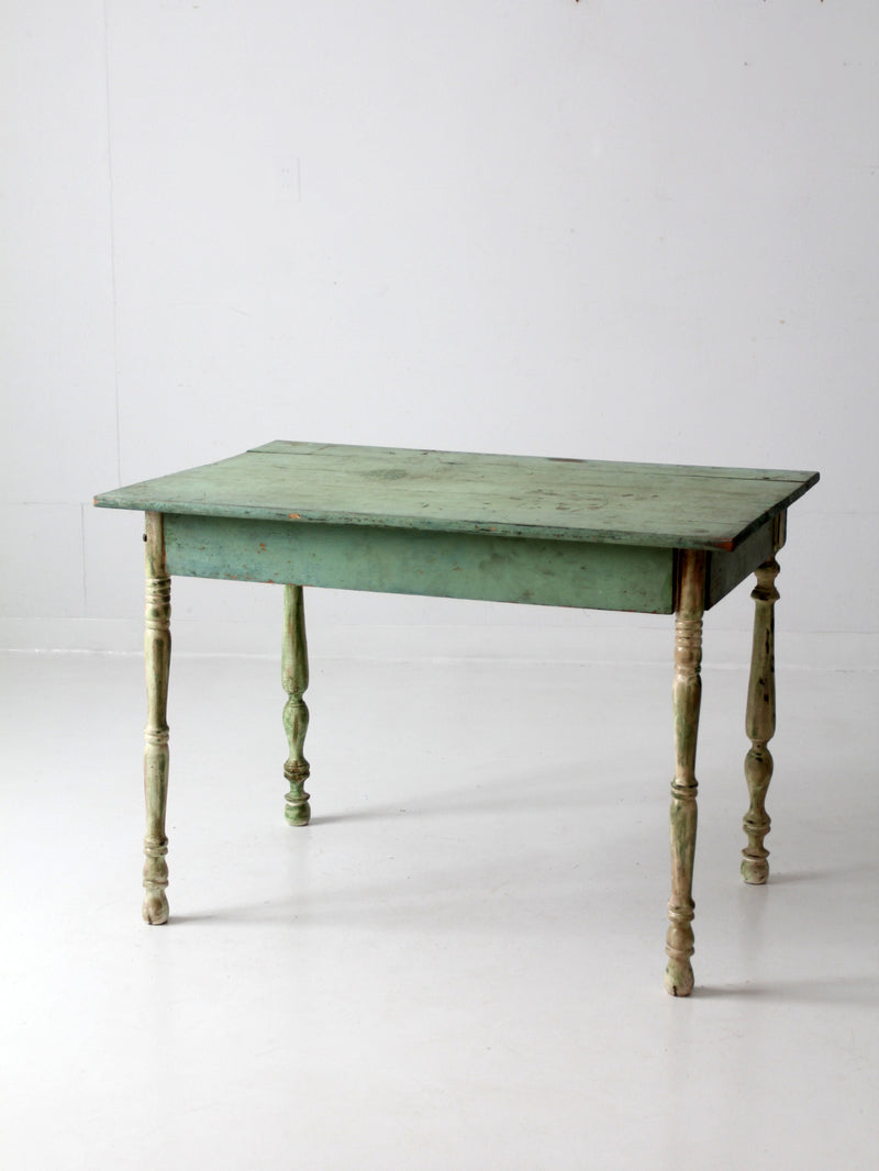 antique painted wood farmhouse table