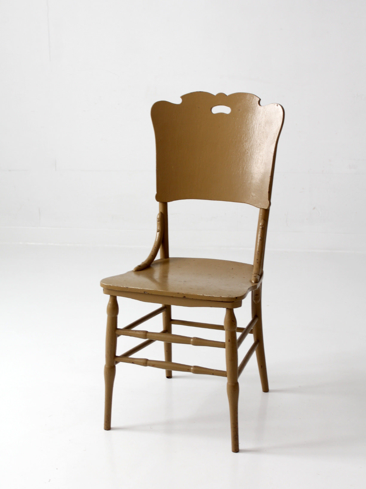 antique late 19th century wood dining chair | Northwestern Manufacturing Company