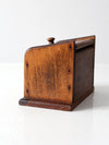vintage rustic wood recipe box