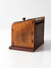 vintage rustic wood recipe box