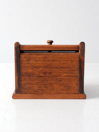 vintage rustic wood recipe box