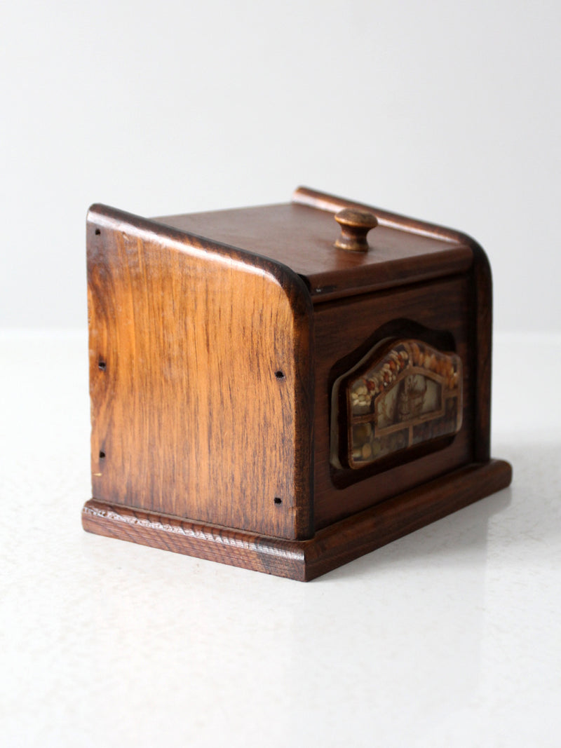 vintage rustic wood recipe box