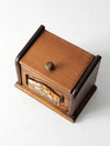 vintage rustic wood recipe box