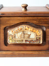 vintage rustic wood recipe box