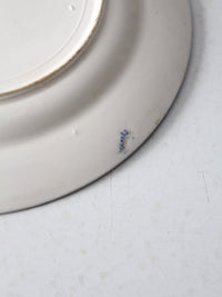 vintage Japanese blue willow dish pair