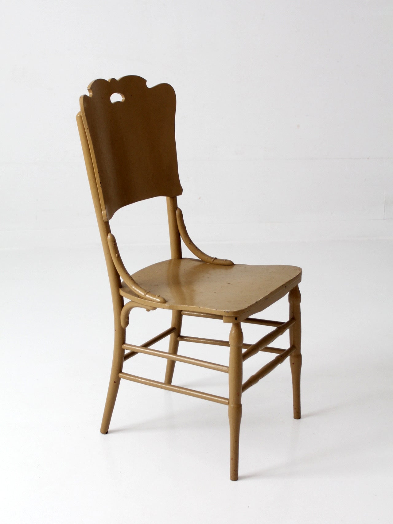 antique late 19th century wood dining chair | Northwestern Manufacturing Company
