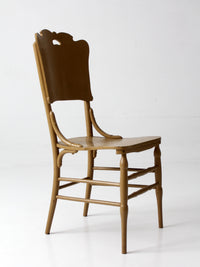 antique late 19th century wood dining chair | Northwestern Manufacturing Company