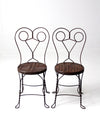 antique ice cream parlor bistro chair pair