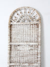 antique white wicker wall panel