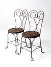 antique ice cream parlor bistro chair pair