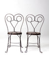 antique ice cream parlor bistro chair pair