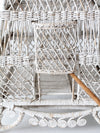vintage white wicker bird cage