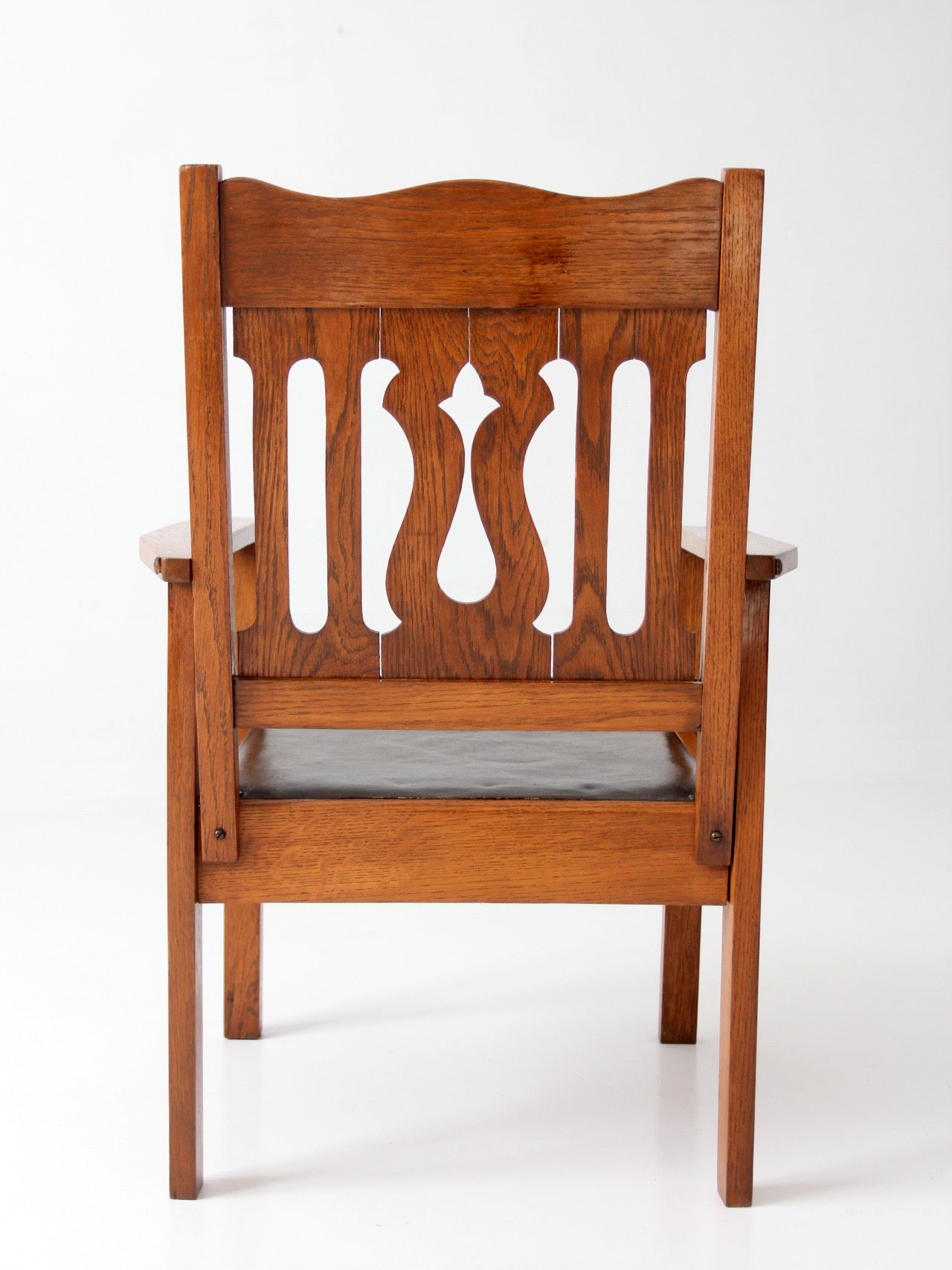 antique Arts and Crafts Mission oak armchair