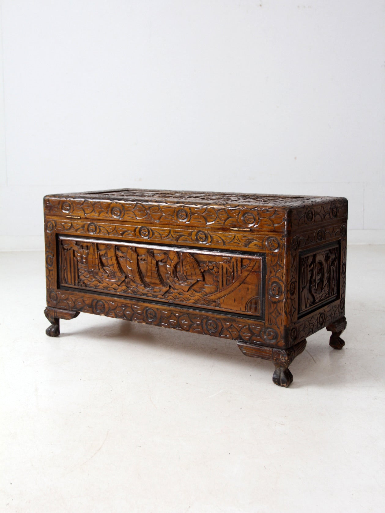 antique Chinese camphor wood chest
