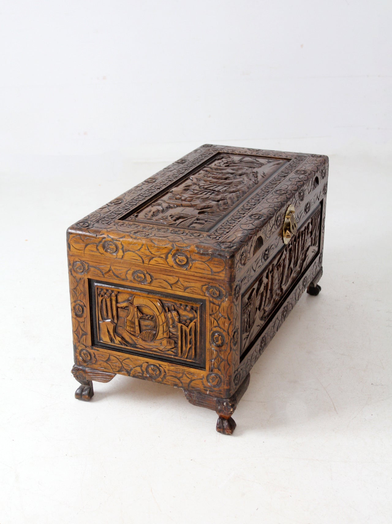 antique Chinese camphor wood chest
