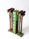 mid century croquet set lawn game