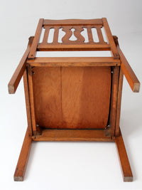 antique Arts and Crafts Mission oak armchair