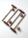 mid century croquet set lawn game