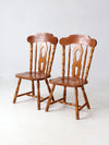 vintage splat-back dining chairs pair