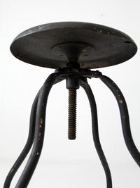 antique industrial adjustable metal stool