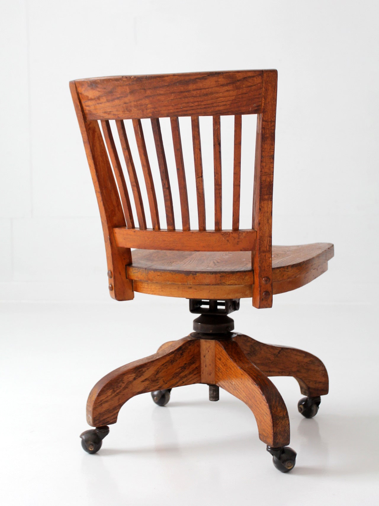 antique Arts & Crafts Mission oak office chair